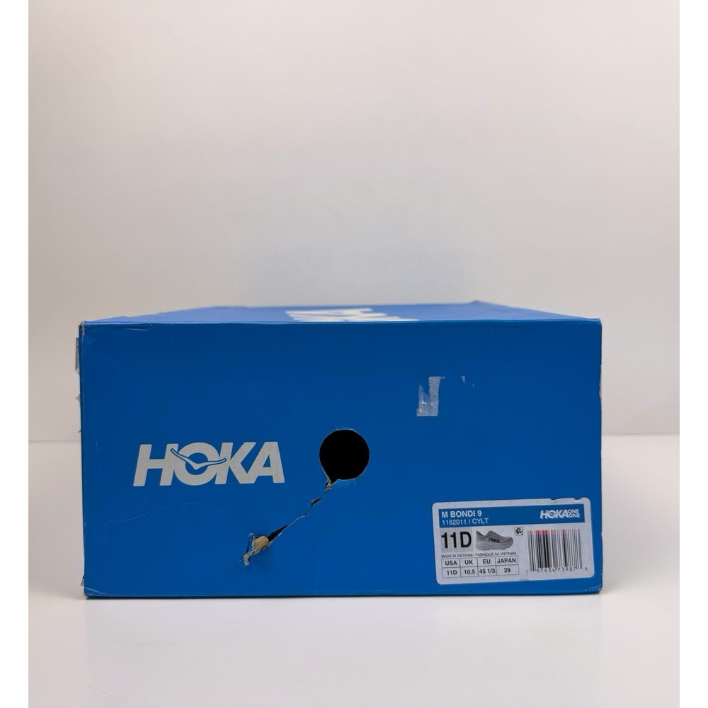 Hoka Bondi 9 Running Shoe Men Size 11 D Cosmic Grey Ultramarine 1162011-CYLT - Picture 8 of 8